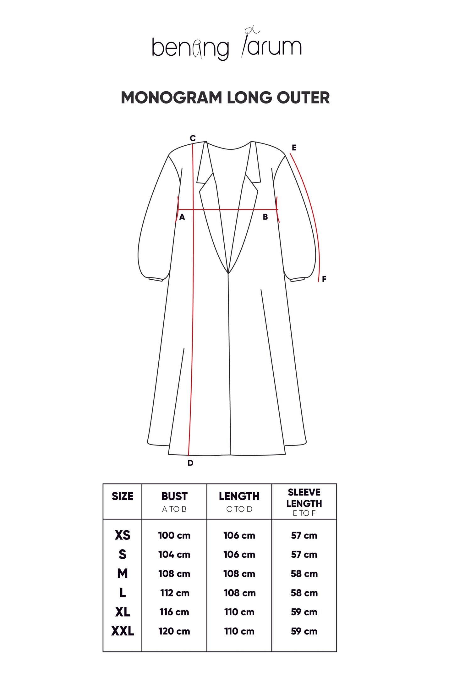 Monogram Long Outer - Beige