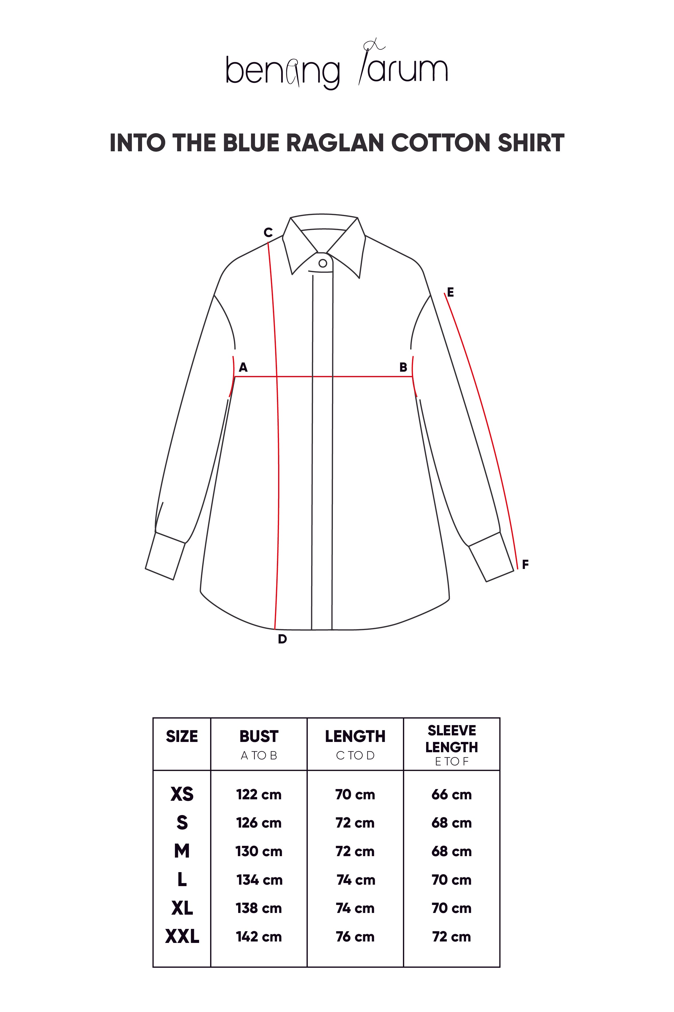 Into The Blue Raglan Cotton Shirt - Blue Leaf