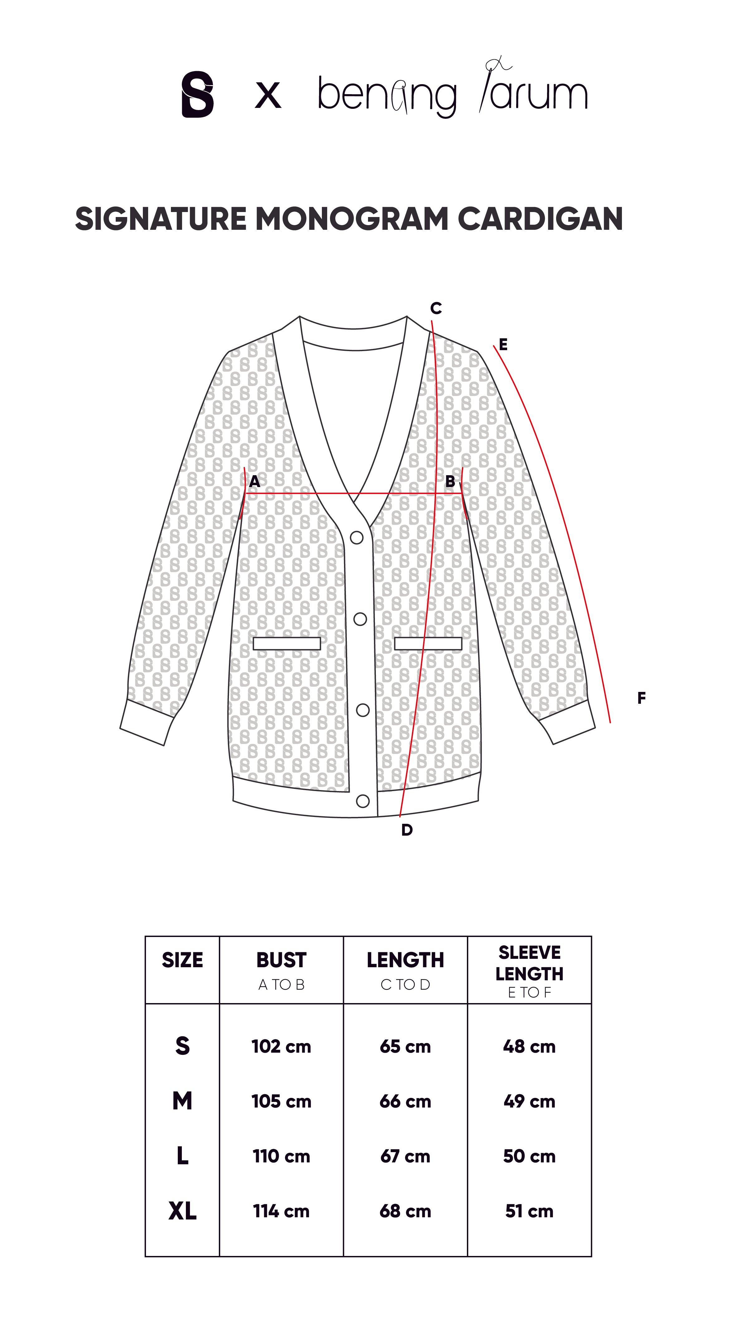 Signature Monogram Cardigan - Lollipop