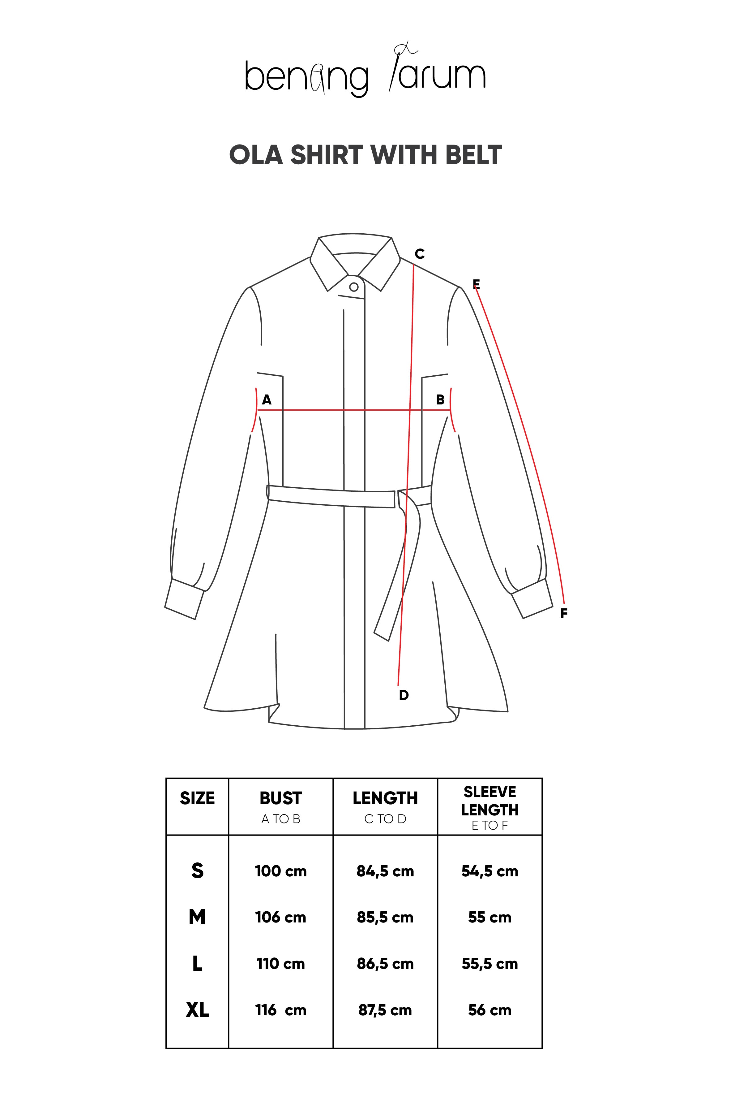 Ola Shirt with Belt - White/Black Stripes