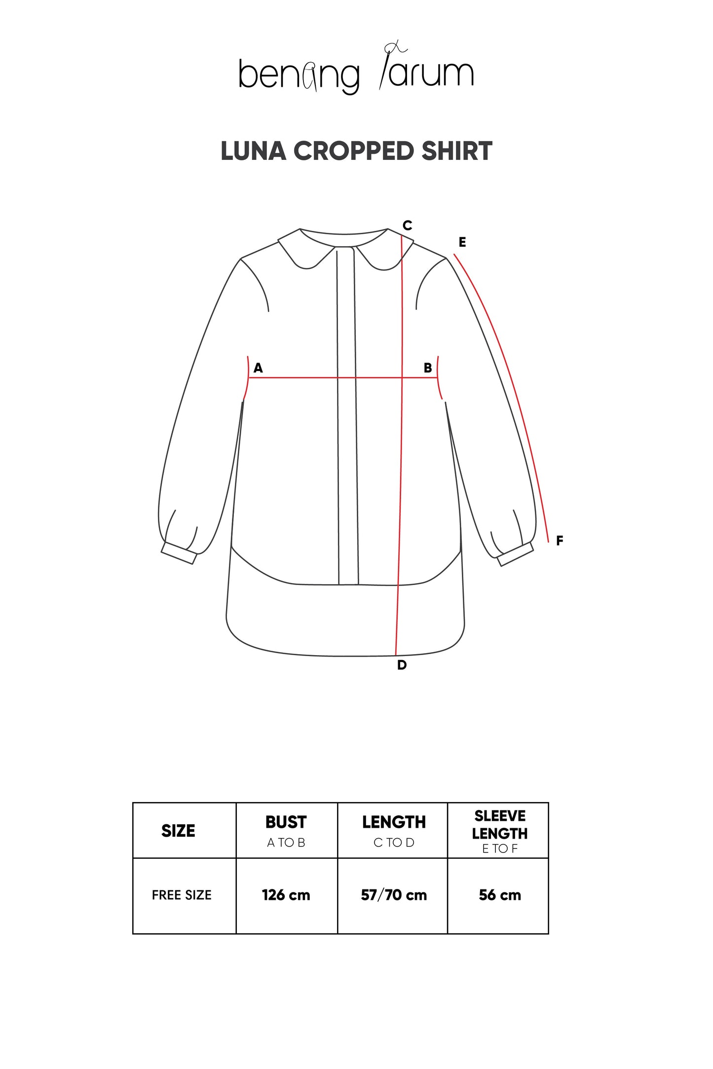 Luna Cropped Shirt - Blue Plaid