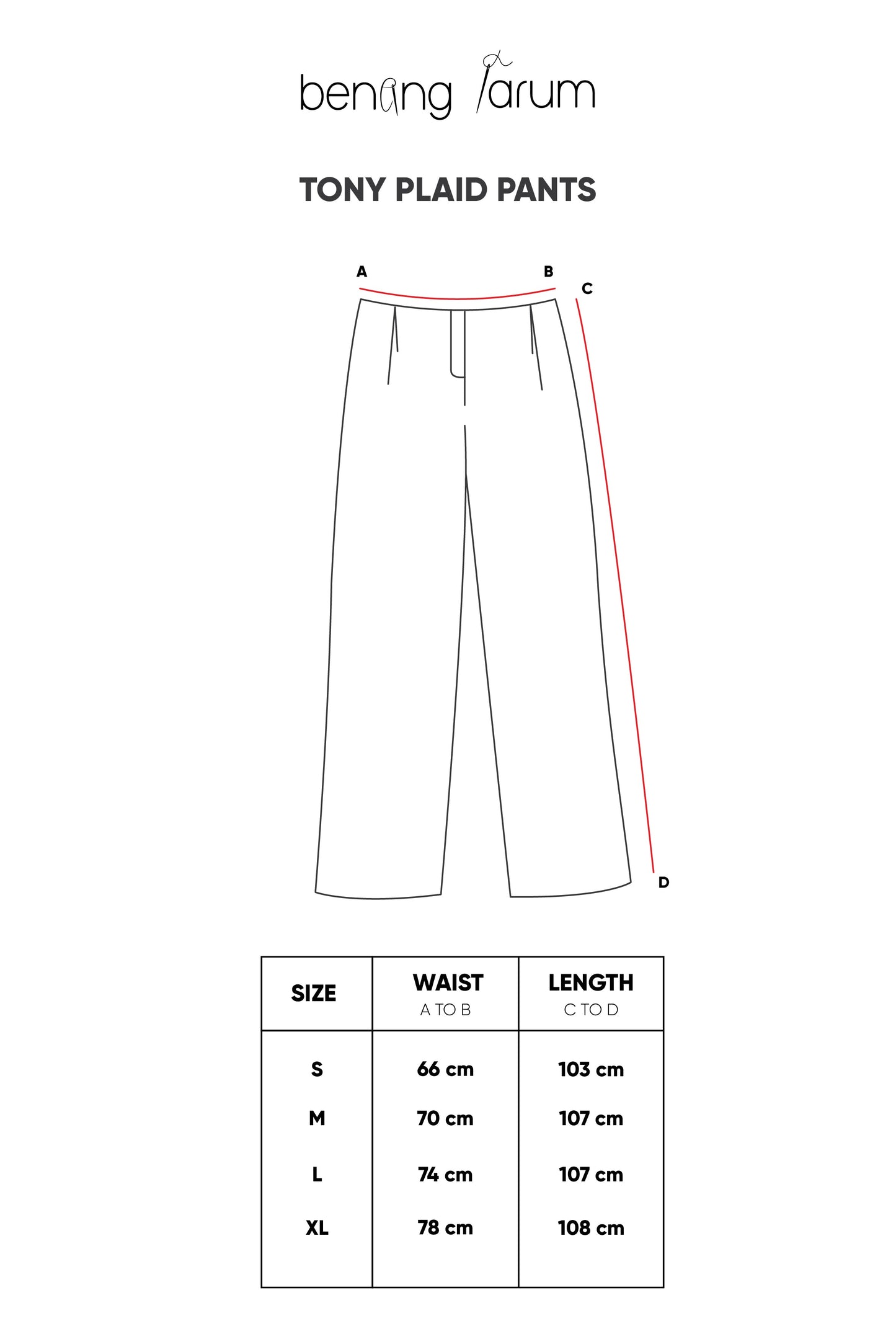 Tony Plaid Pants - Black