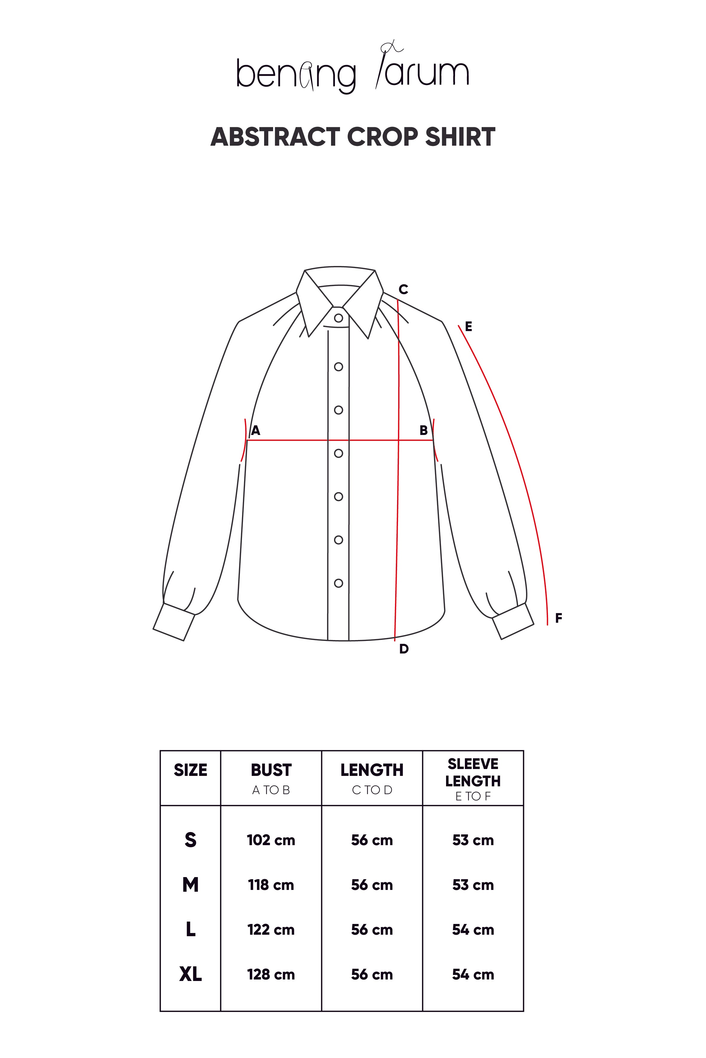 Abstract Crop Shirt - Light Blue