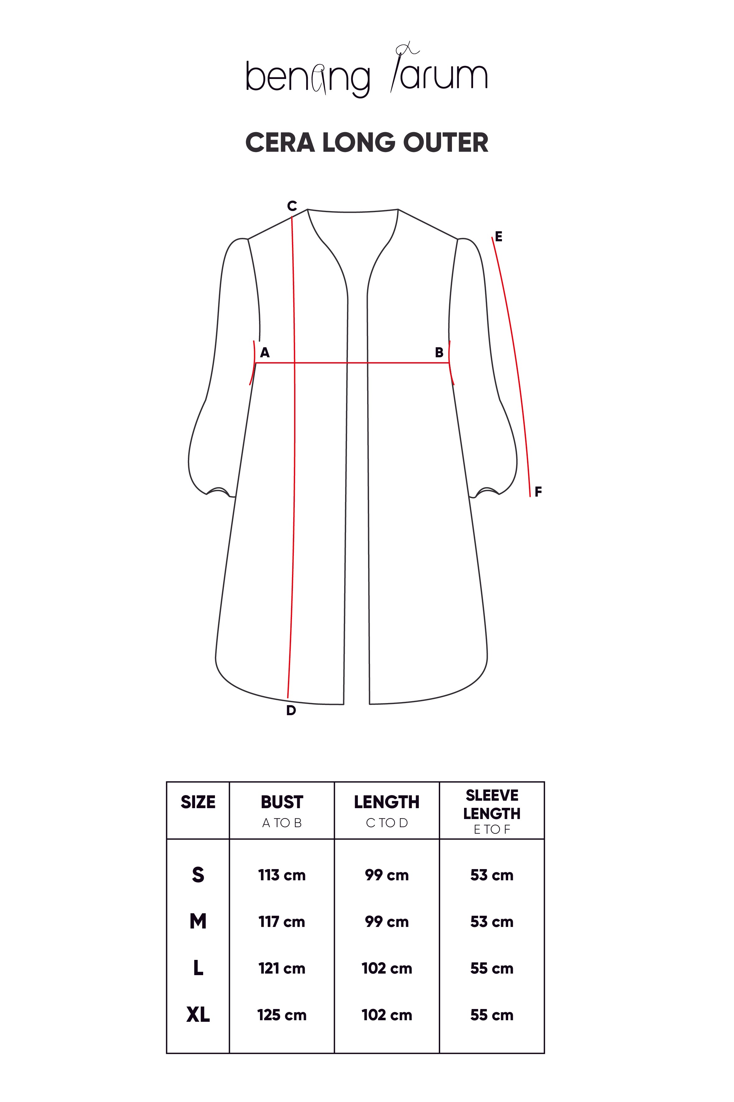 Cera Long Outer - Blue