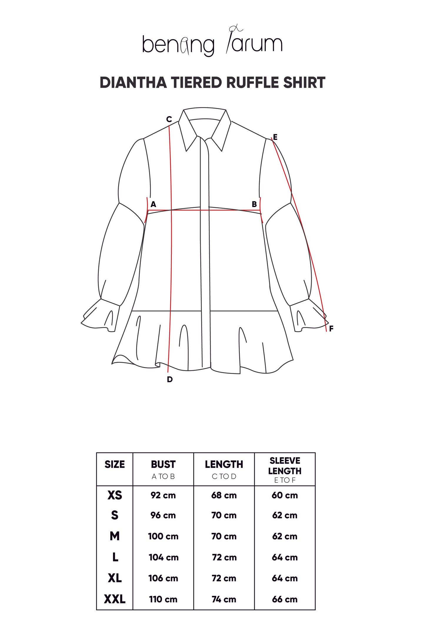 Diantha Tiered Ruffle Shirt - Multicolor