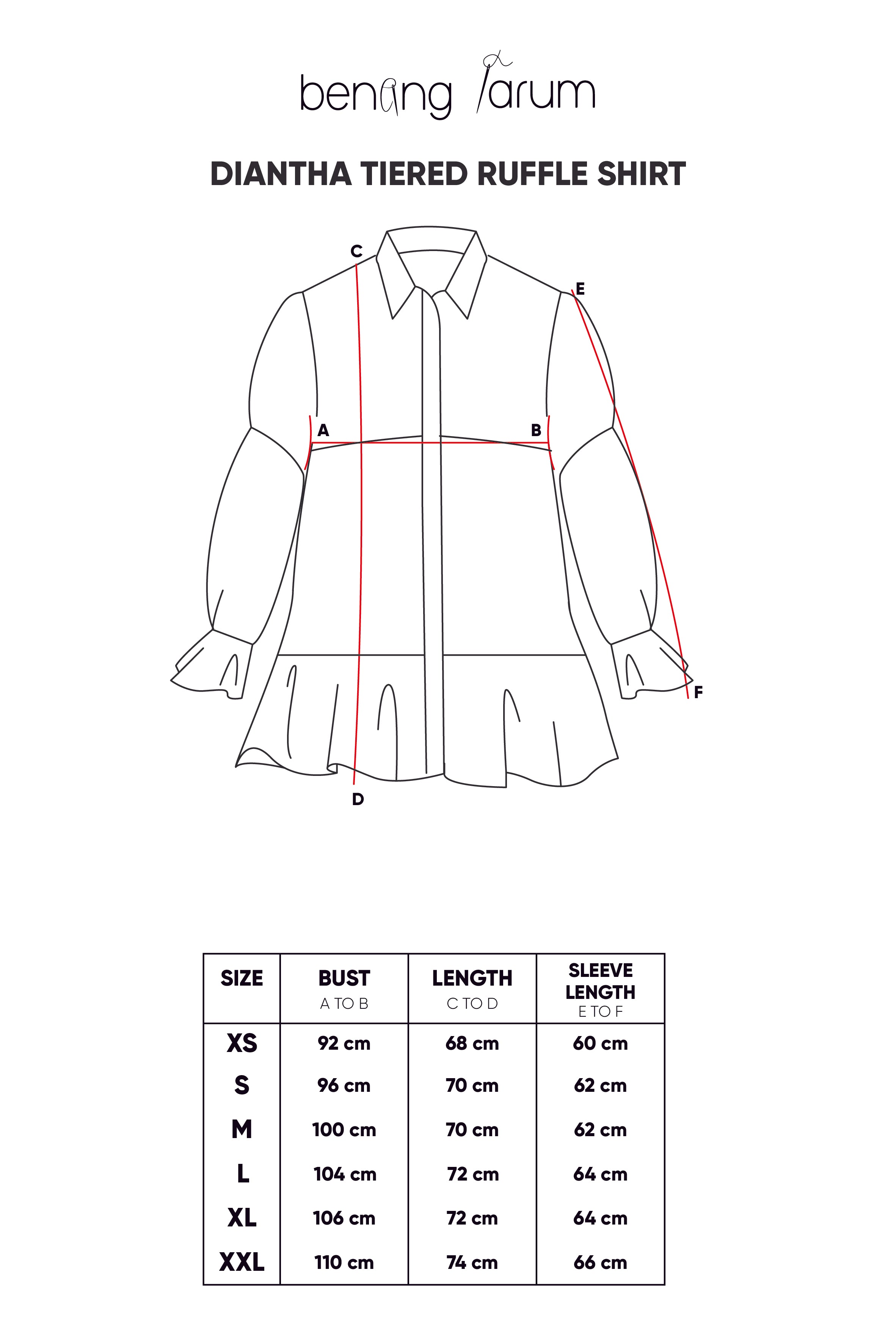 Diantha Tiered Ruffle Shirt - Multicolor