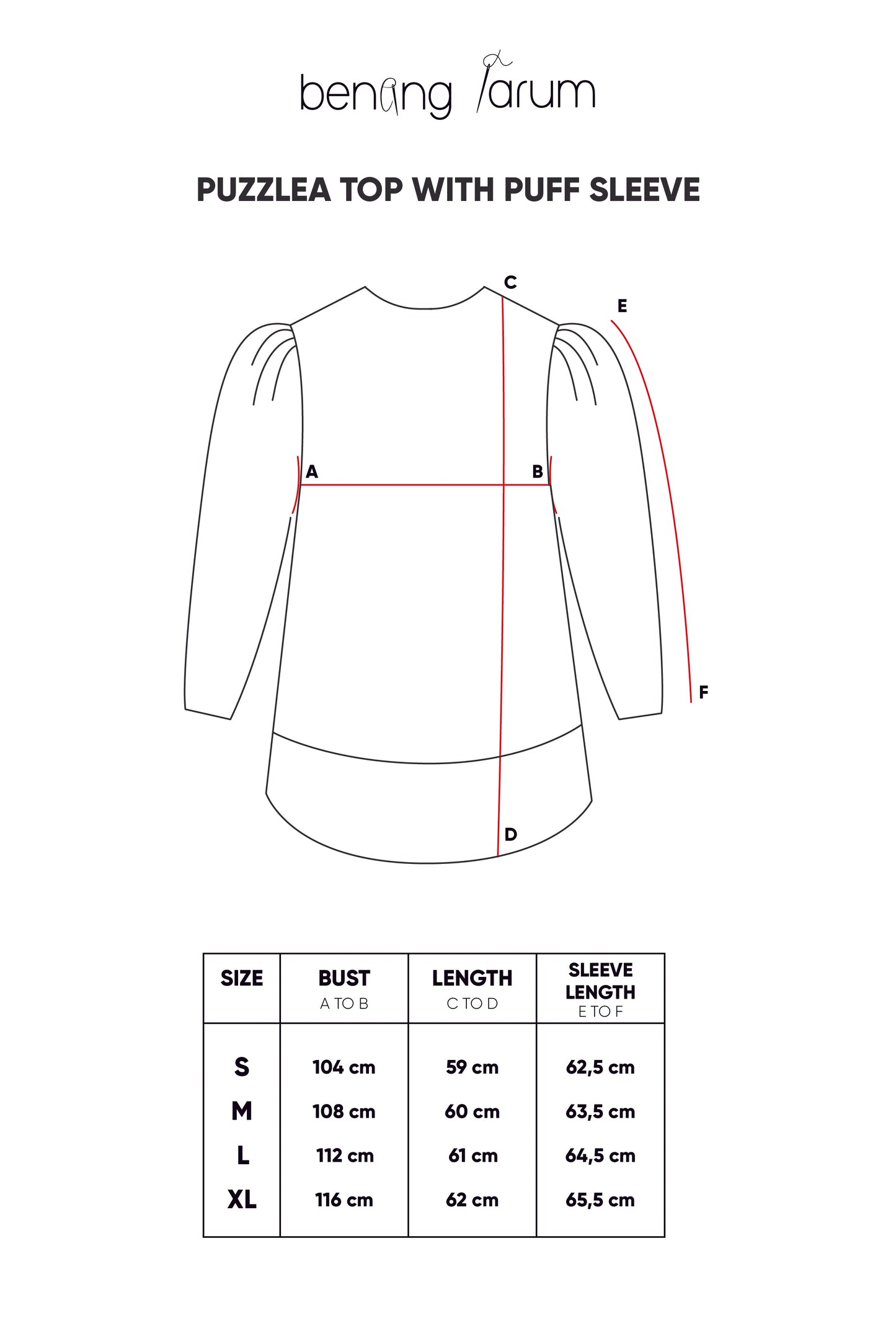 Puzzlea Top with Puff Sleeve - Pink