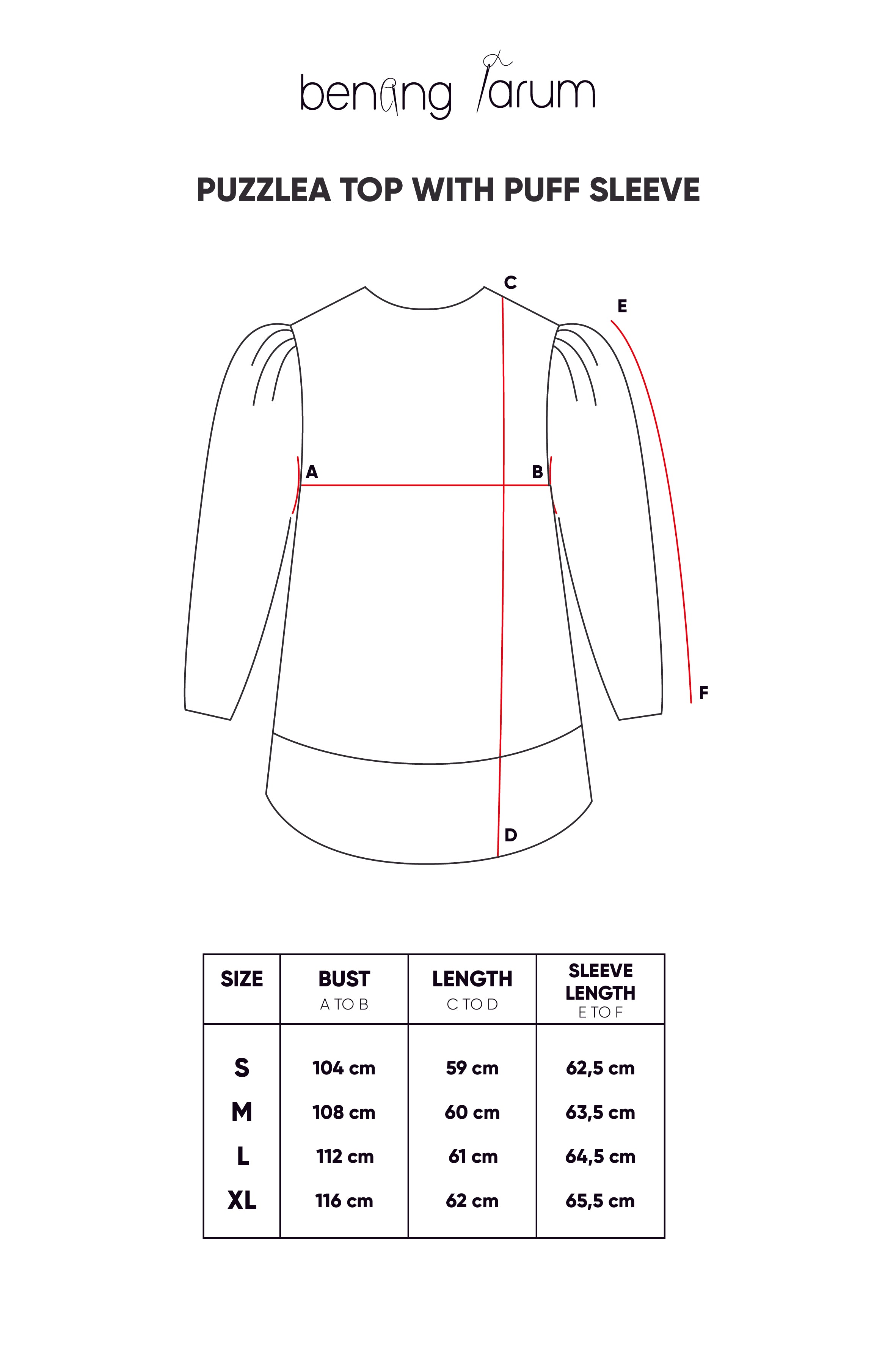 Puzzlea Top with Puff Sleeve - Pink